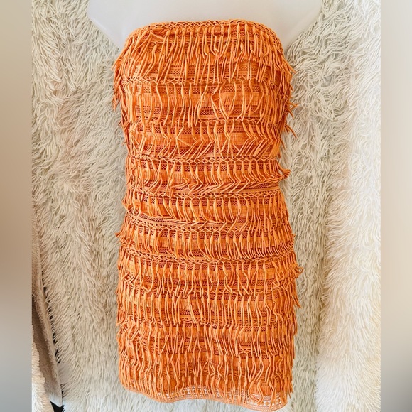 “ let me be fringed” 🍊tubed mini dress for Anthropologie - Picture 9 of 13